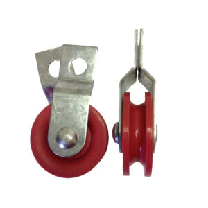 1 7/8 Inch Split Strap Red Nylon Pulley