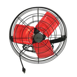 18 Inch Black Stir Fan with Red Blade
