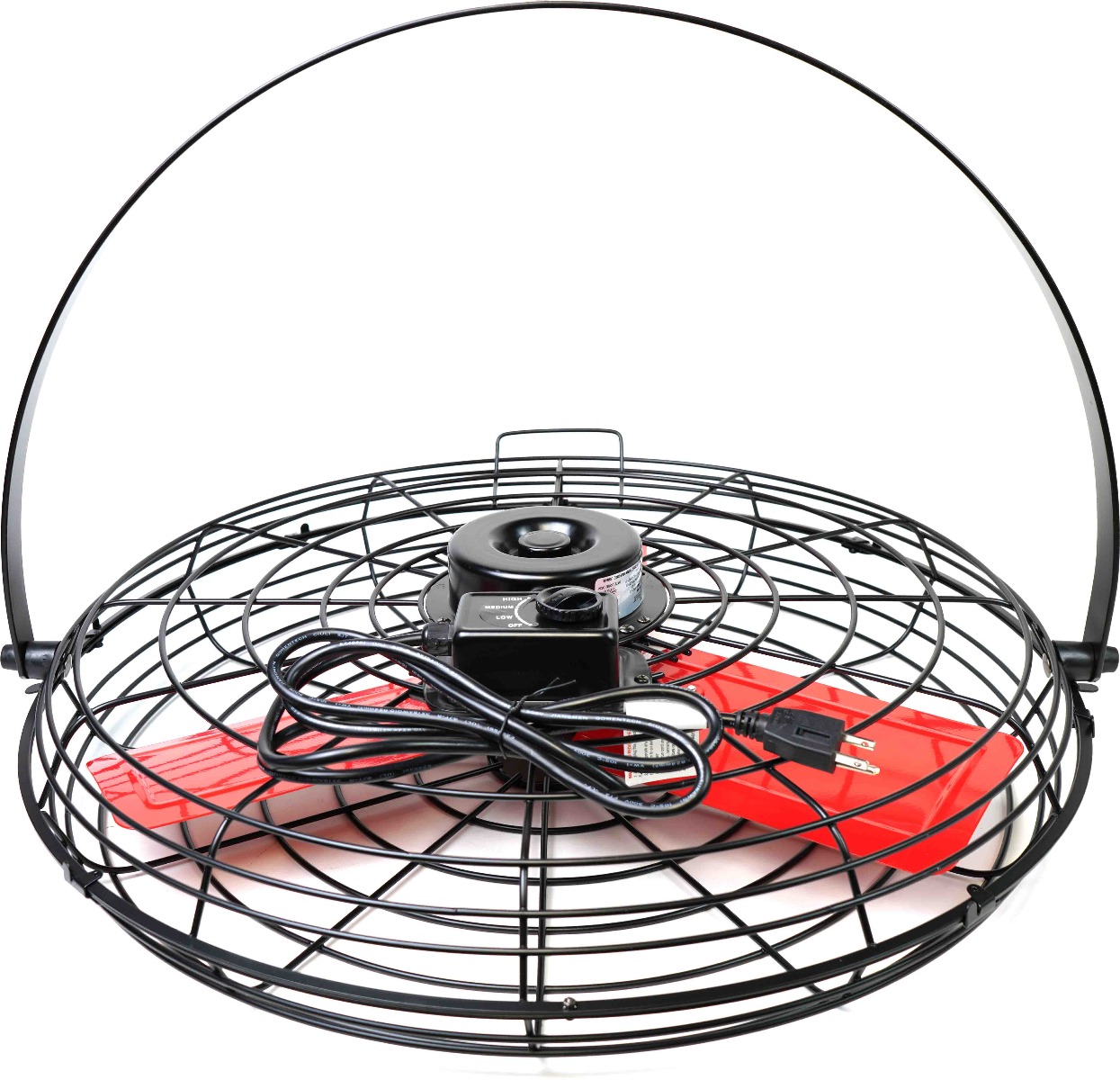 Stir Fan, 24" Black with Red Blade - Image 2
