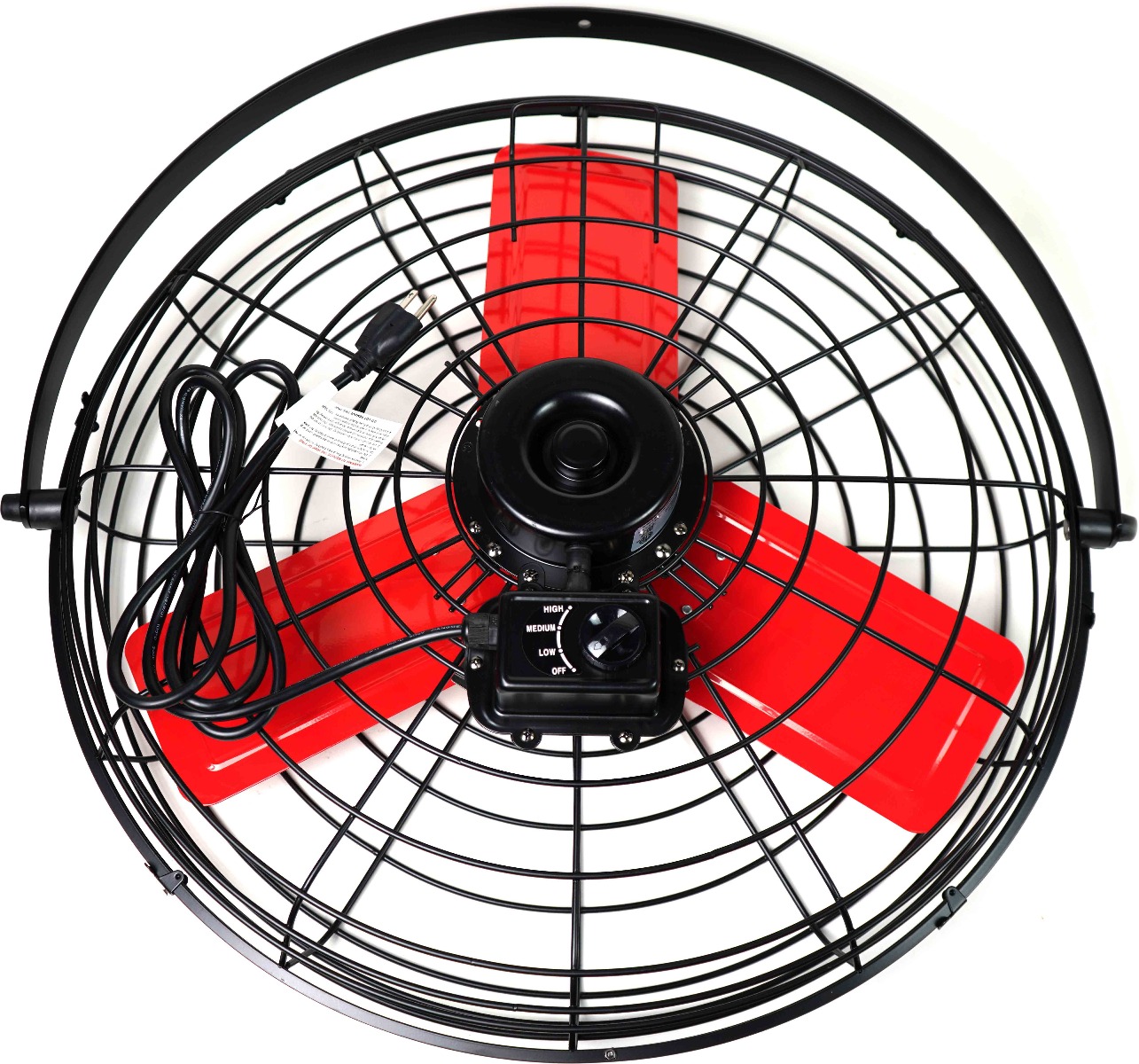 Stir Fan, 24" Black with Red Blade - Image 3